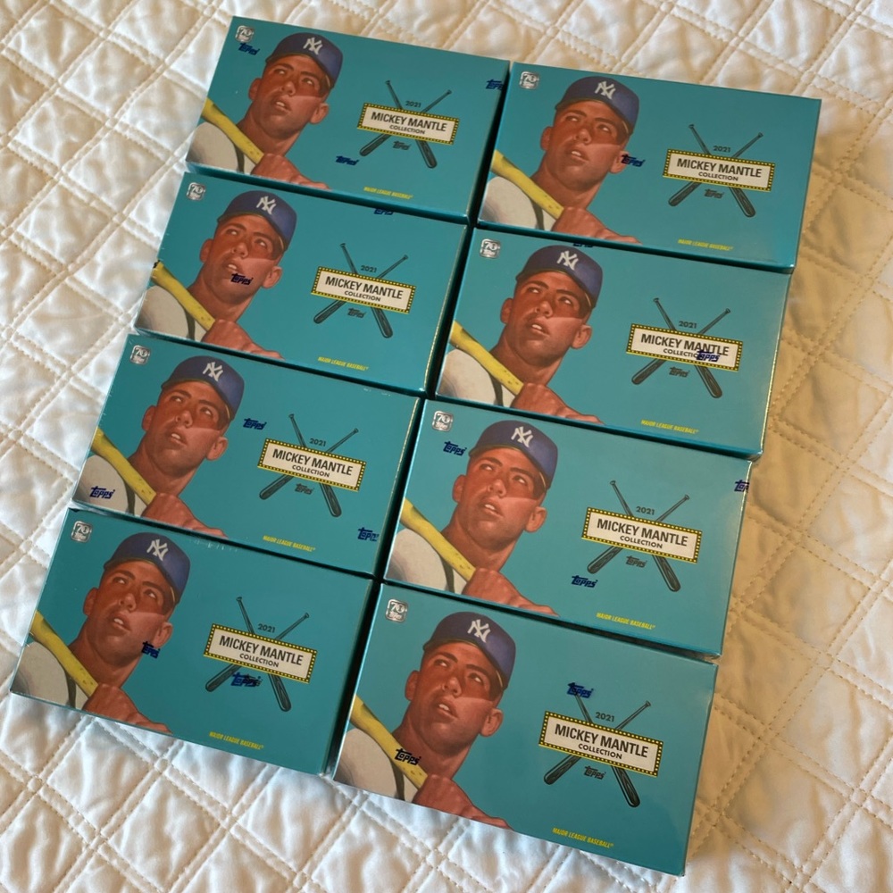 8 Boxes of Topps x Mickey Mantle 2021 Release